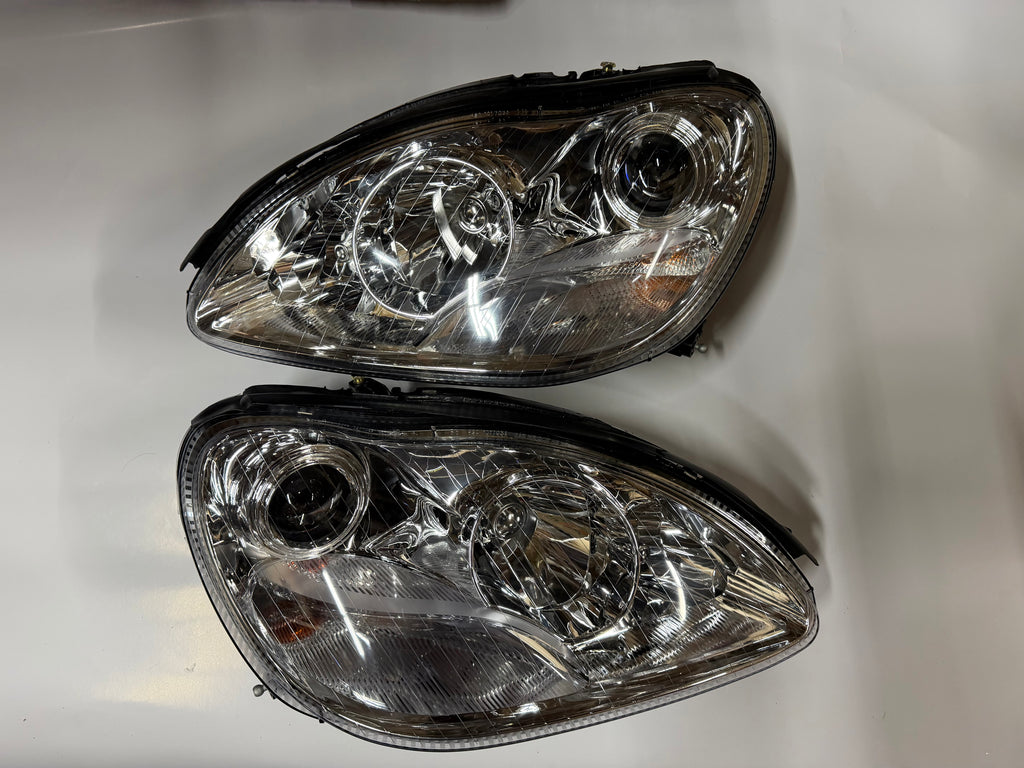 00-06 MERCEDES BENZ S430 S500 S600 CHROME CLEAR PROJECTOR HEADLIGHTS