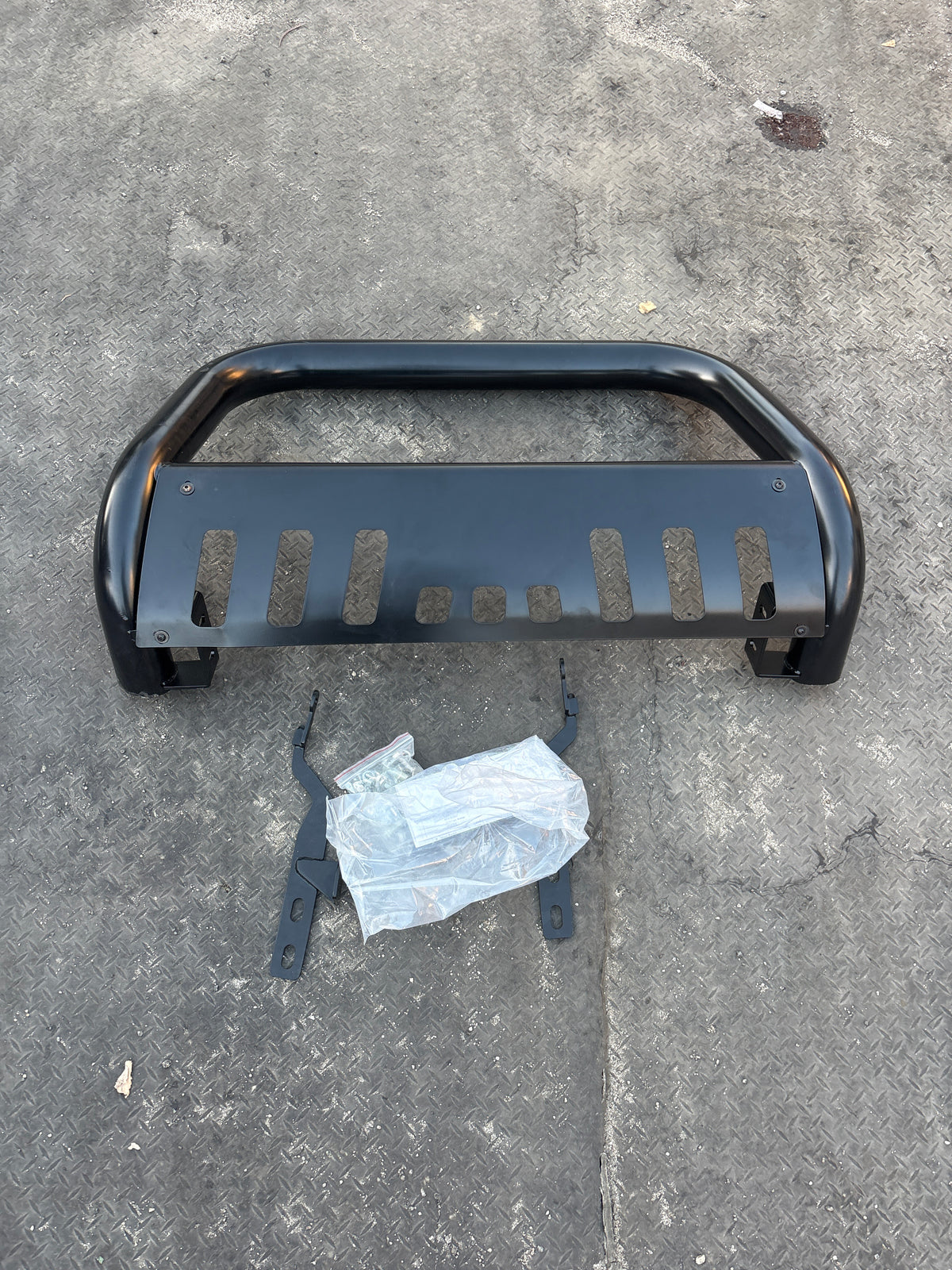 2008–2013 Toyota Highlander 3" Bull Bar with Skid Plate - Polished Stainless
