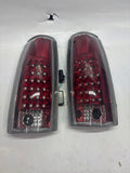 88-02 Chevy GMC C/K Series led taillights Red Housing Clear Lens