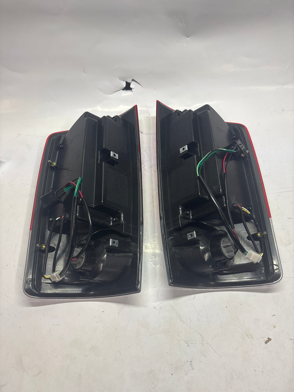 02-06 DODGE RAM red led taillights chrome