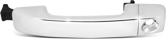 DNA MOTORING Front Driver Outer Door Handle Compatible with 08-19 Sequoia, 07-21 Tundra, w/Keyhole, Chrome, OEM-DHO-01592