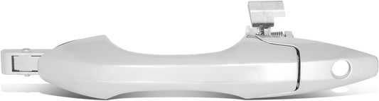DNA MOTORING Front Left Outer Door Handle Compatible with 07-13 Acura MDX, w/Keyhole, Chrome, OEM-DHO-01037