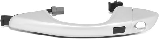 DNA MOTORING Front Left Outer Door Handle Compatible with 13-18 Hyundai Santa Fe, w/Keyhole, Chrome, OEM-DHO-01232