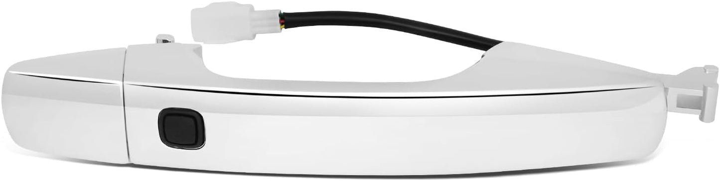 DNA MOTORING Rear Passenger Outer Door Handle Compatible with 08-15 LX570, Land Cruiser, Chrome, OEM-DHO-01533