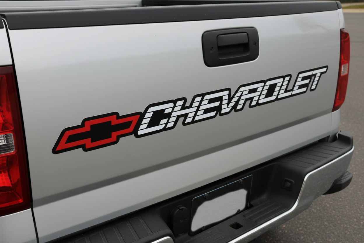 48x4 Chevrolet OBS C/K windshield sticker tailgate sticker red