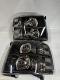 NEW !! 07-13 CHEVY SILVERADO BLACK HOUSING AND CLEAR