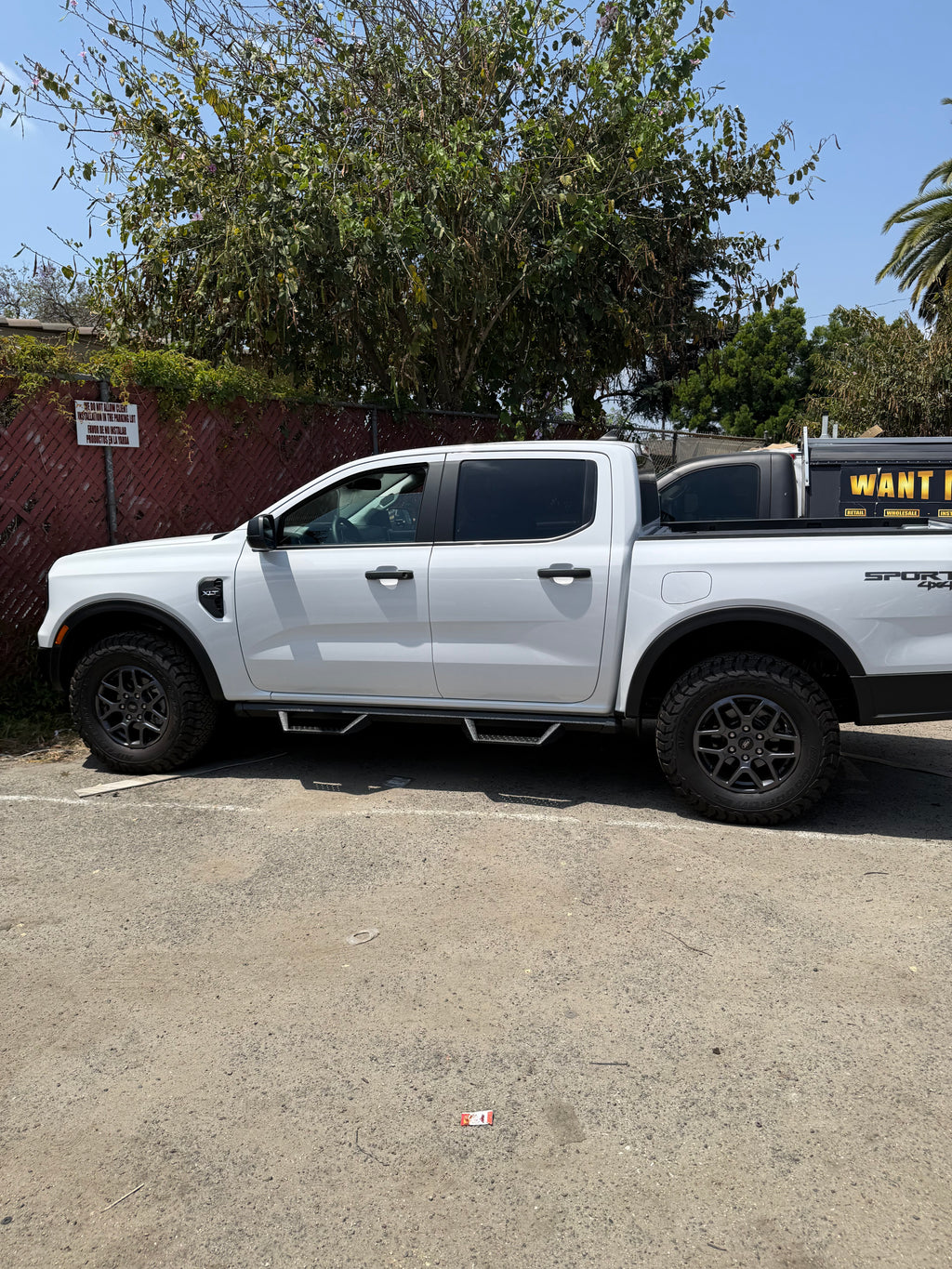 19-26 FORD RANGER CREW CAB OFF ROAD POWDER COATED RUNNING BOARDS SIDESTEPS STEPPERS ESCALON