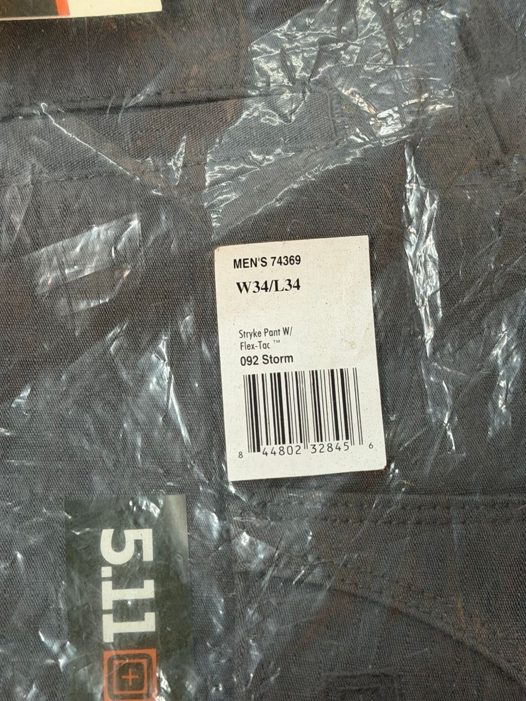 Manufacturer label for 74369 Storm 34 x 34