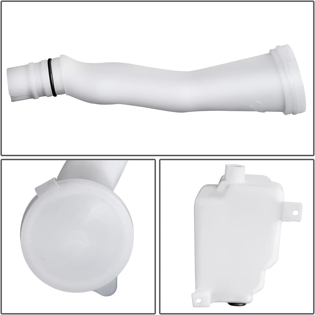 Auto Dynasty NI1288119 Factory Style Car Windshield Washer Reservoir Tank - Reservoir Cap | Filler Tube | Washer Fluid Pump - Compatible with Infiniti I30 I35 Maxima 95-04, White