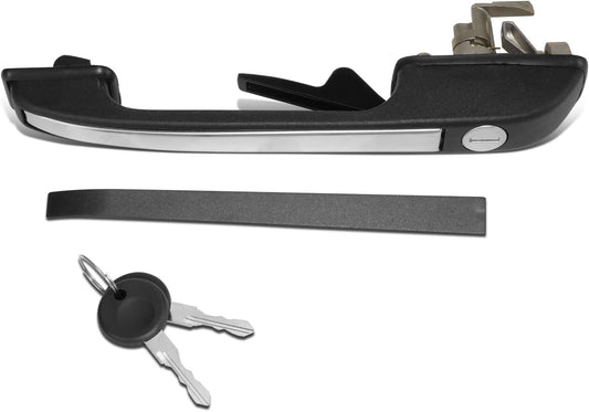 DNA MOTORING OEM-DHO-00141 Front Left Side Outer Door Handle w/Key Hole Compatible with 1985-1992 Volkswagen Golf / 1985-1992 Jetta / 1979-1984 Rabbit / 1980-1984 Rabbit Convertible , Black