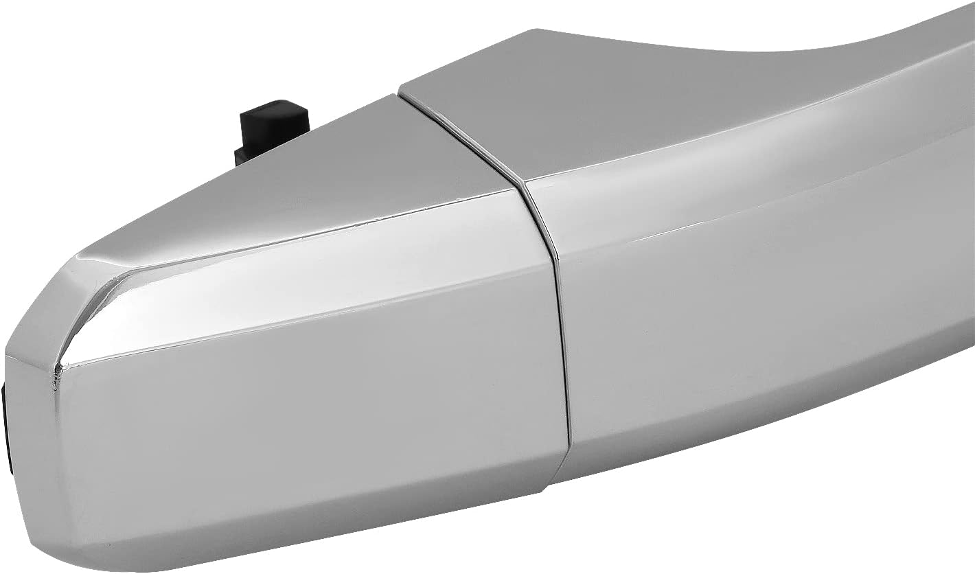 DNA MOTORING OEM-DHO-00484 Rear Left/Right Side Door Pull Handle Compatible with 2014-2018 Silverado/Sierra 1500 Crew Cab, Chrome
