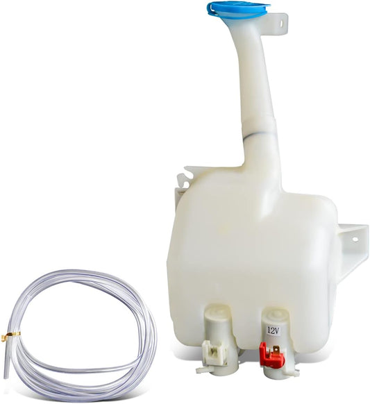 DNA Motoring OEM-WT-HO1288139 Factory Style Car Windshield Washer Fluid Reservoir w/Cap Tube & Fluid Pump Compatible with 07-08 Honda Fit