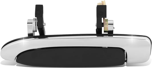 DNA MOTORING Rear Left Side Outer Door Handle Compatible with 92-11 Crown Victoria, Chrome/Black,OEM-DHO-00796, 6W7Z5426605A, FO1520101