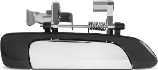 DNA MOTORING Rear Right Outer Door Handle Compatible with 01-05 Honda Civic Sedan, Black/Chrome, OEM-DHO-01057