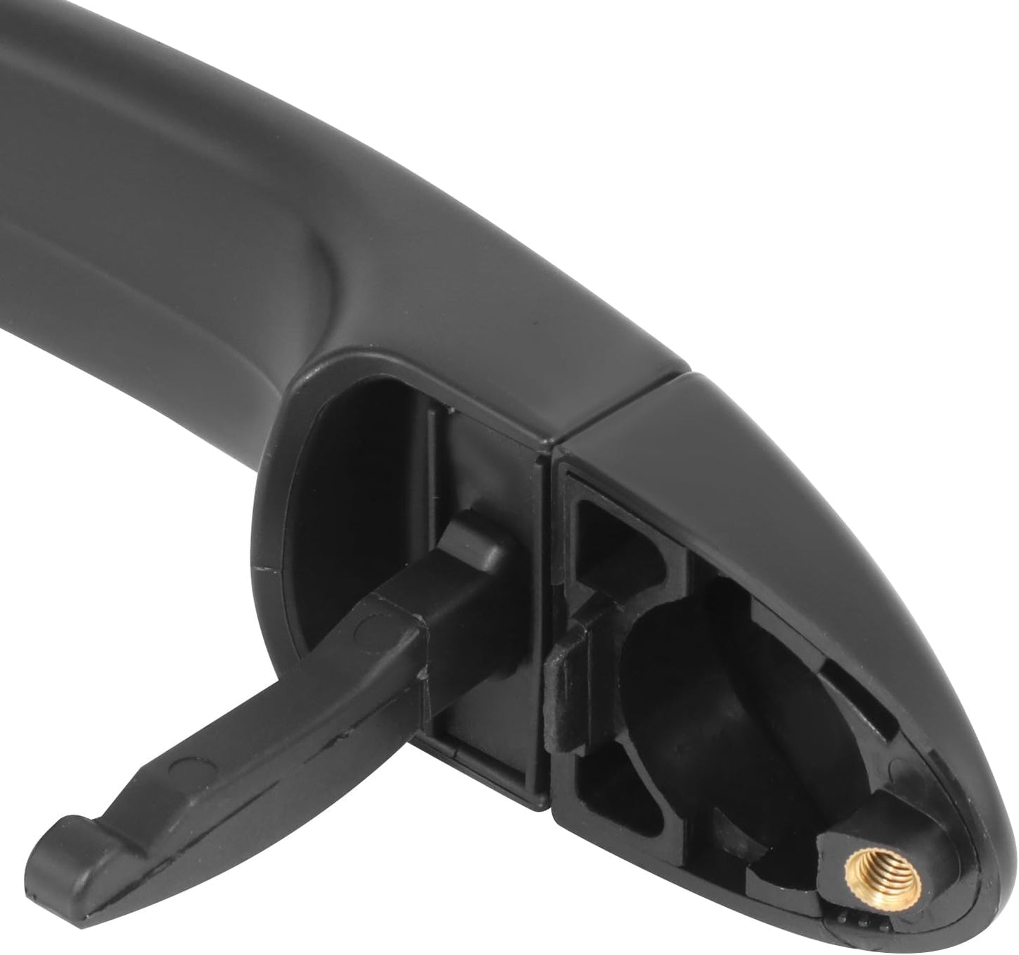 DNA MOTORING Front Passenger Side Outer Door Handle Compatible with 04-10 BMW X3, w/o Key Hole, Black, OEM-DHO-00087