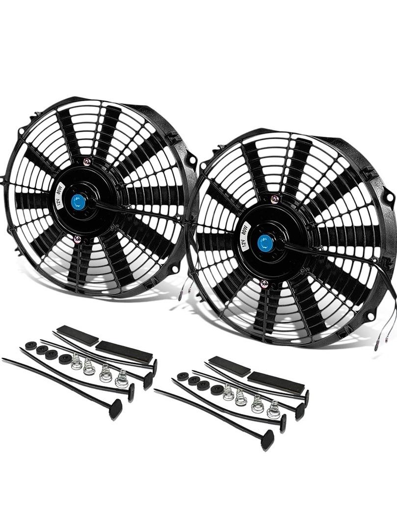 12" INCH ELECTRIC RADIATOR COOLING FAN KIT CAN ATTACH TO ANY RADIATOR NO FAN SHROUD NEEDED RAF-12-X2