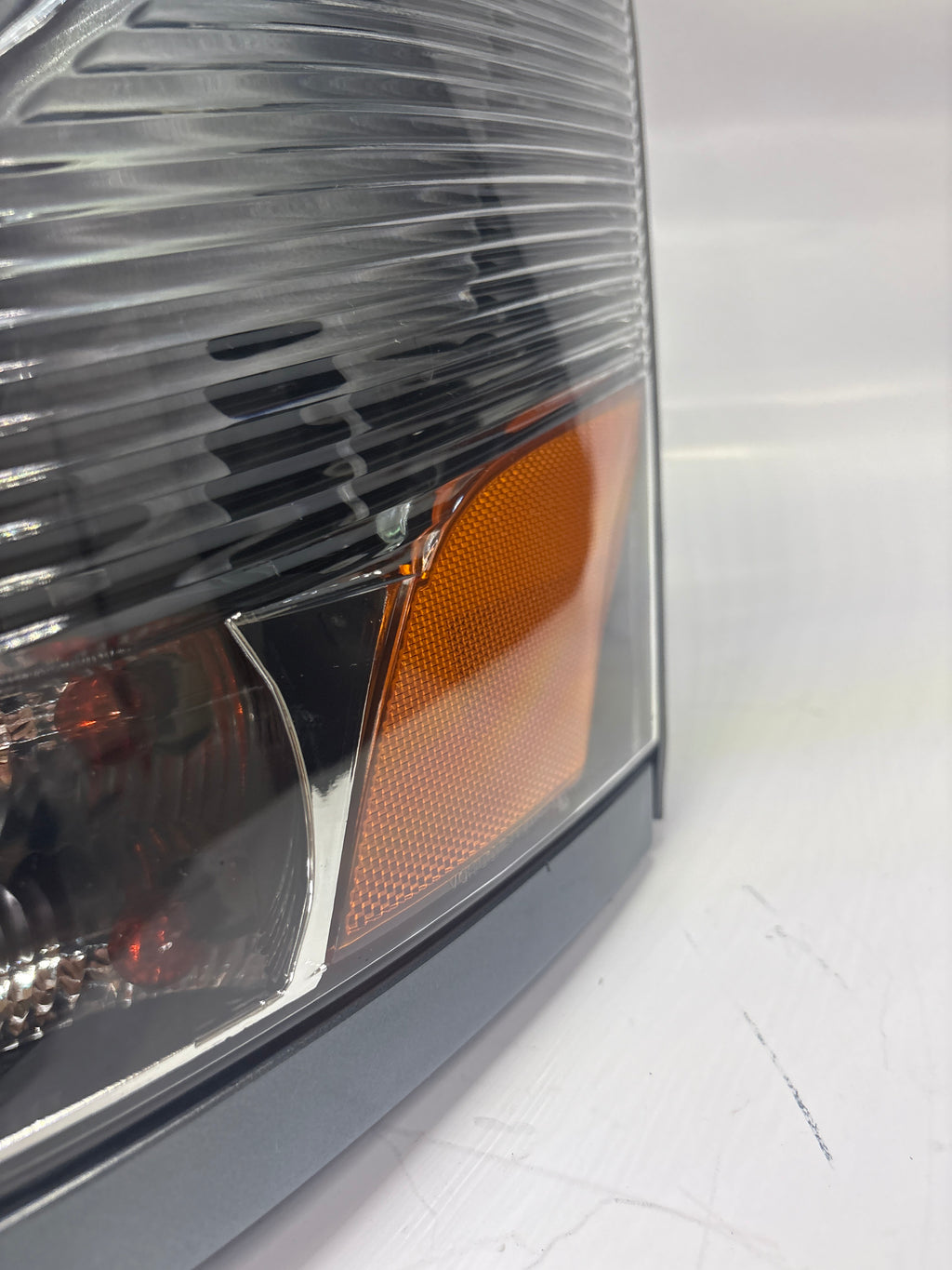 04-17 Volvo VNL Left Driver Side Black Amber Headlight