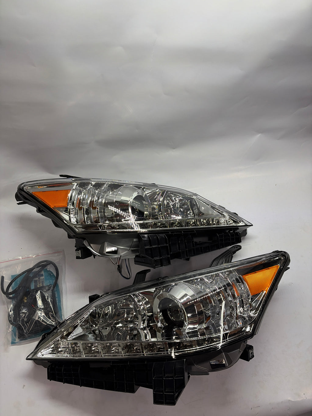 YAA-ES-2255-CH 10-12 Lexus es350 chrome amber headlights