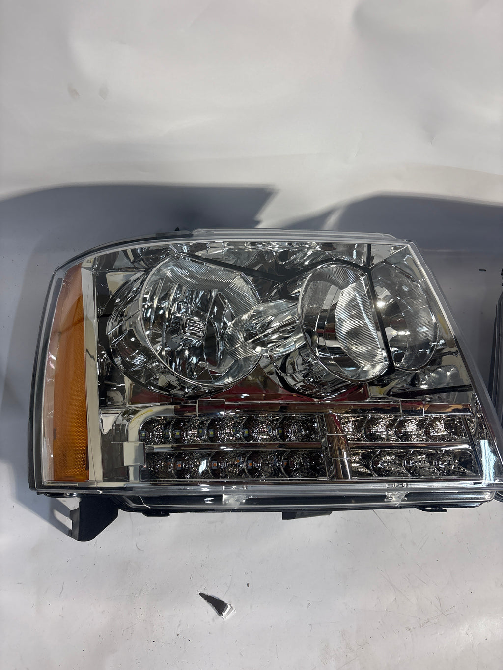 07-14 Chevy Tahoe Chrome Amber LED Headlights Plug N Play