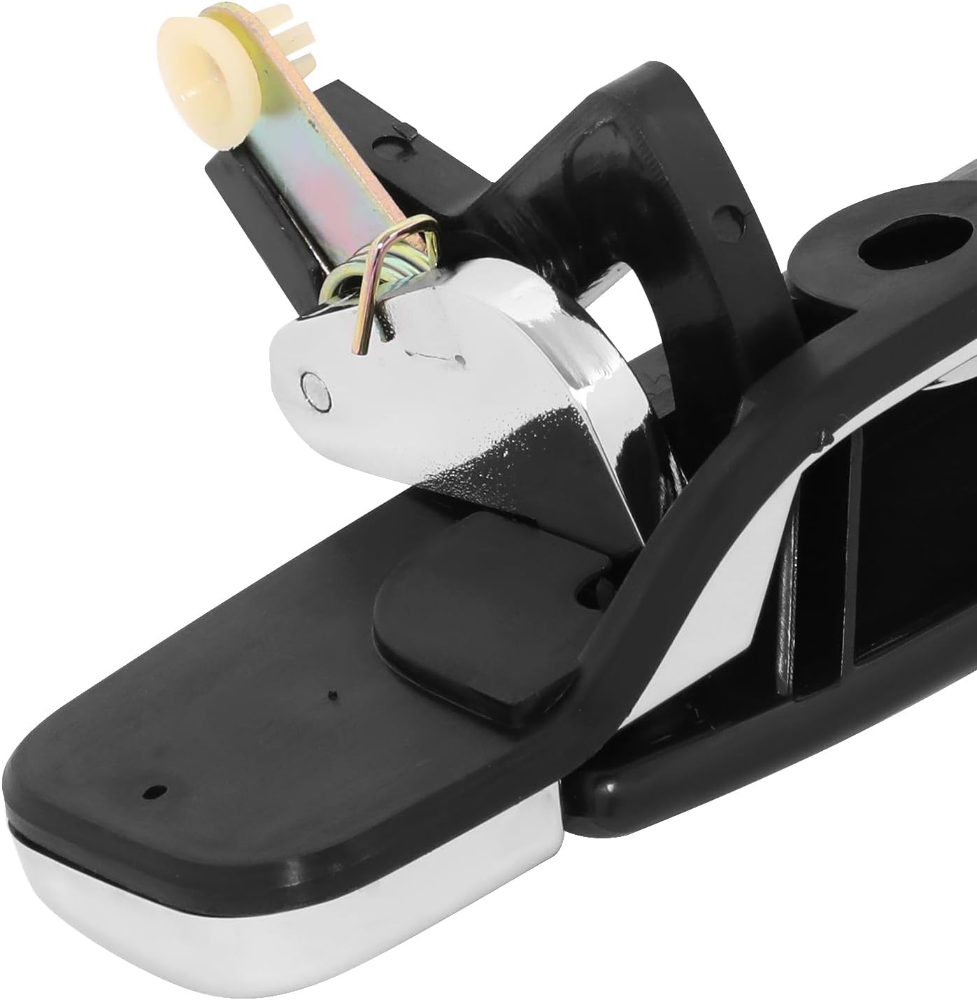 DNA MOTORING Rear Left Side Outer Door Handle Compatible with 92-11 Crown Victoria, Chrome/Black,OEM-DHO-00796, 6W7Z5426605A, FO1520101