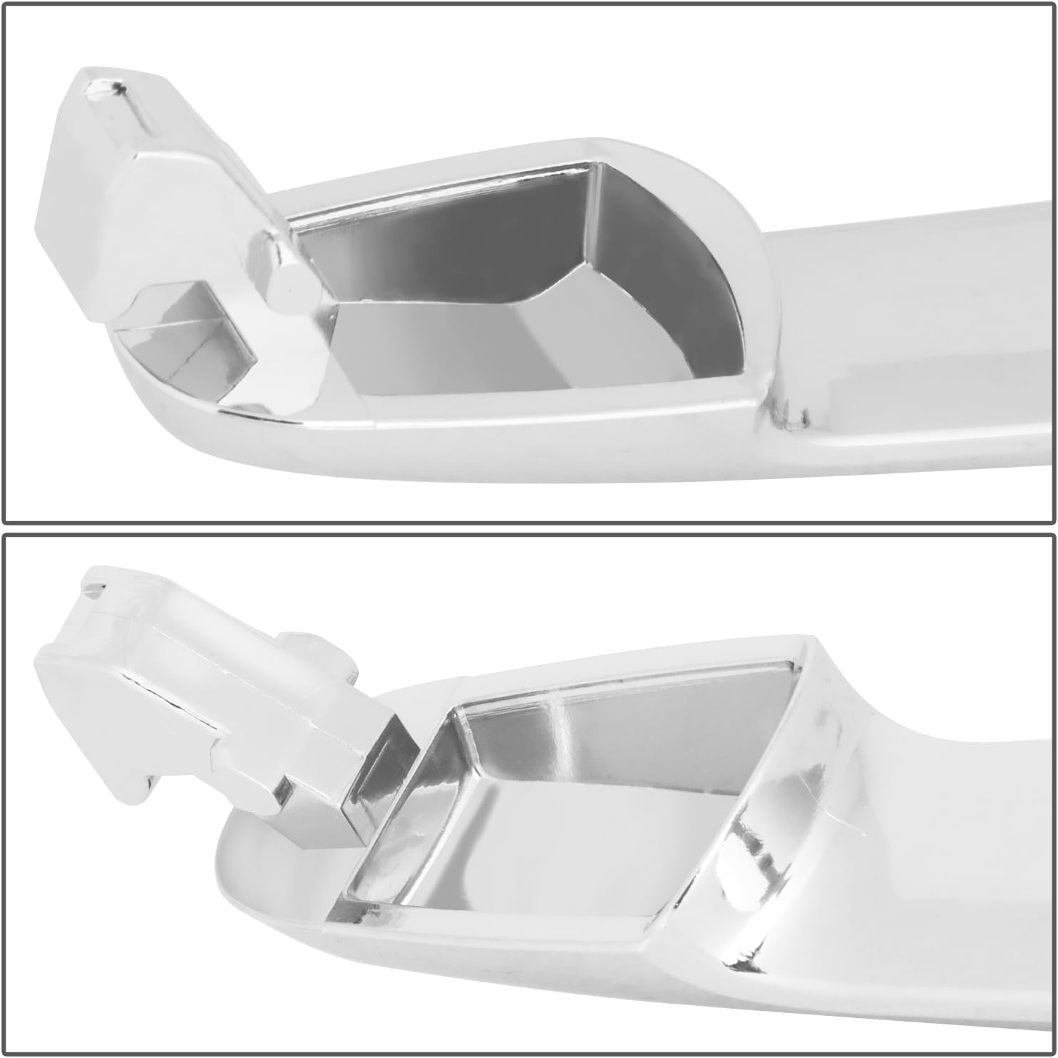 DNA MOTORING Rear Driver, Passenger Outer Door Handle Compatible with 02-03 Lexus ES300, 04-06 xA, 03-14 Matrix,07-12 Yaris, Chrome, OEM-DHO-01474