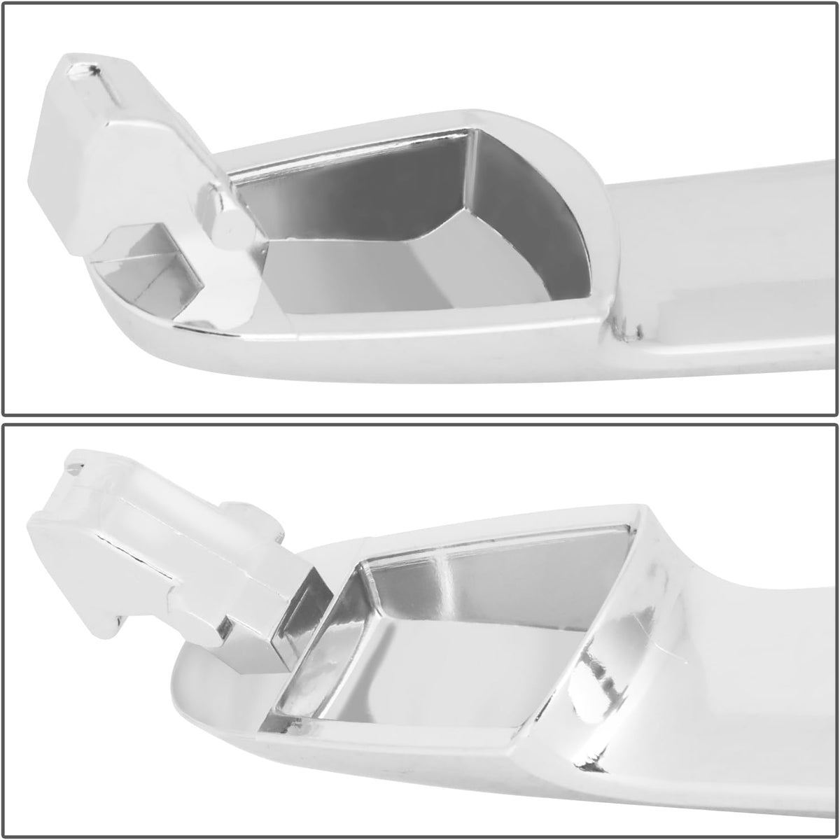 DNA MOTORING Rear Driver, Passenger Outer Door Handle Compatible with 02-03 Lexus ES300, 04-06 xA, 03-14 Matrix,07-12 Yaris, Chrome, OEM-DHO-01474