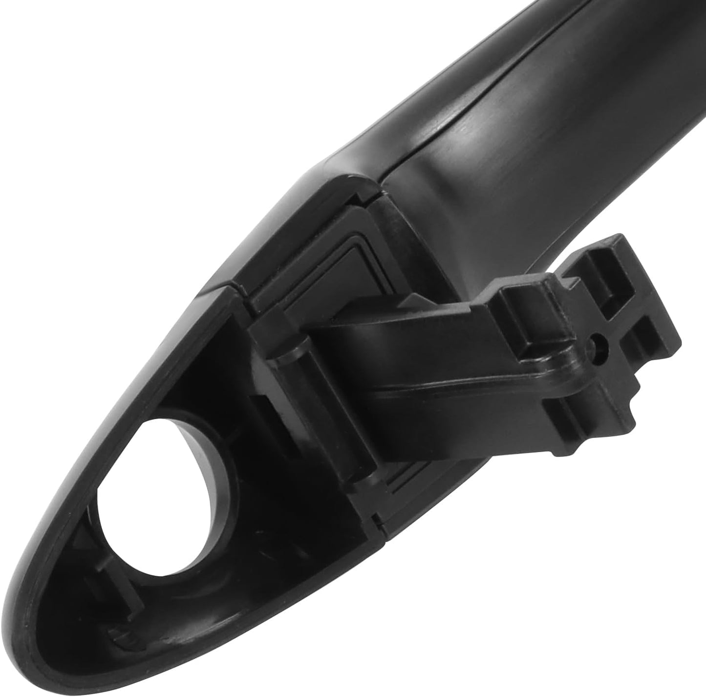 DNA MOTORING Front Left Outer Door Handle Compatible with 11-15 Kia Optima, w/Keyhole, Black Chrome, OEM-DHO-01262