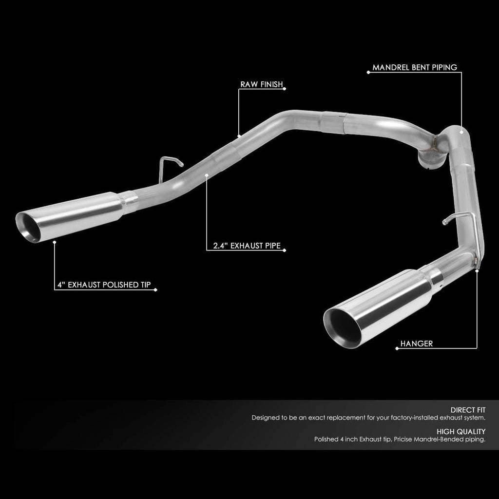 09-13 GMC SIERRA CHEVY SILVERADO 6.2L AXLE CATBACK EXHAUST SYSTEM WITH DUAL