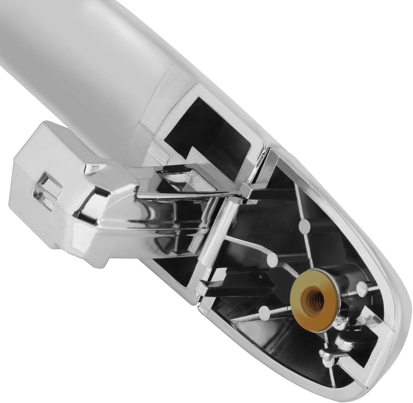 DNA MOTORING Rear Driver, Passenger Outer Door Handle Compatible with 02-03 Lexus ES300, 04-06 xA, 03-14 Matrix,07-12 Yaris, Chrome, OEM-DHO-01474