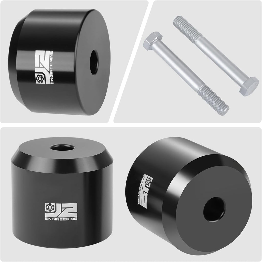 J2 Engineering Pair Bump Stop Mount Lift Kit Spacers Compatible with Ford F250 SD F350 SD F450 SD 2005-2022 4WD, J2-LK-FD-F-011-BK