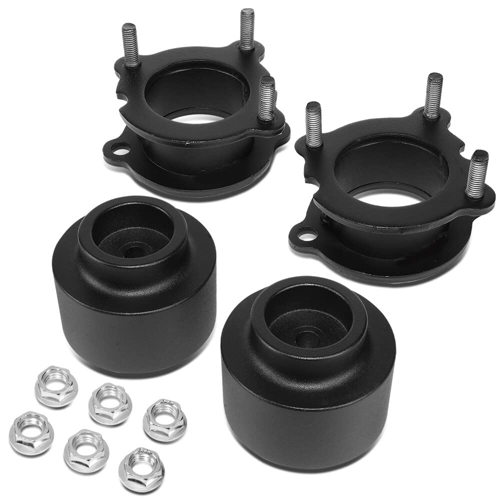 J2 Engineering J2-LK-CH-F-016-BK 3'' Front Leveling Lift Kit Strut Spacers Compatible with 2002-2009 Envoy/Trailblazer 2WD 4WD