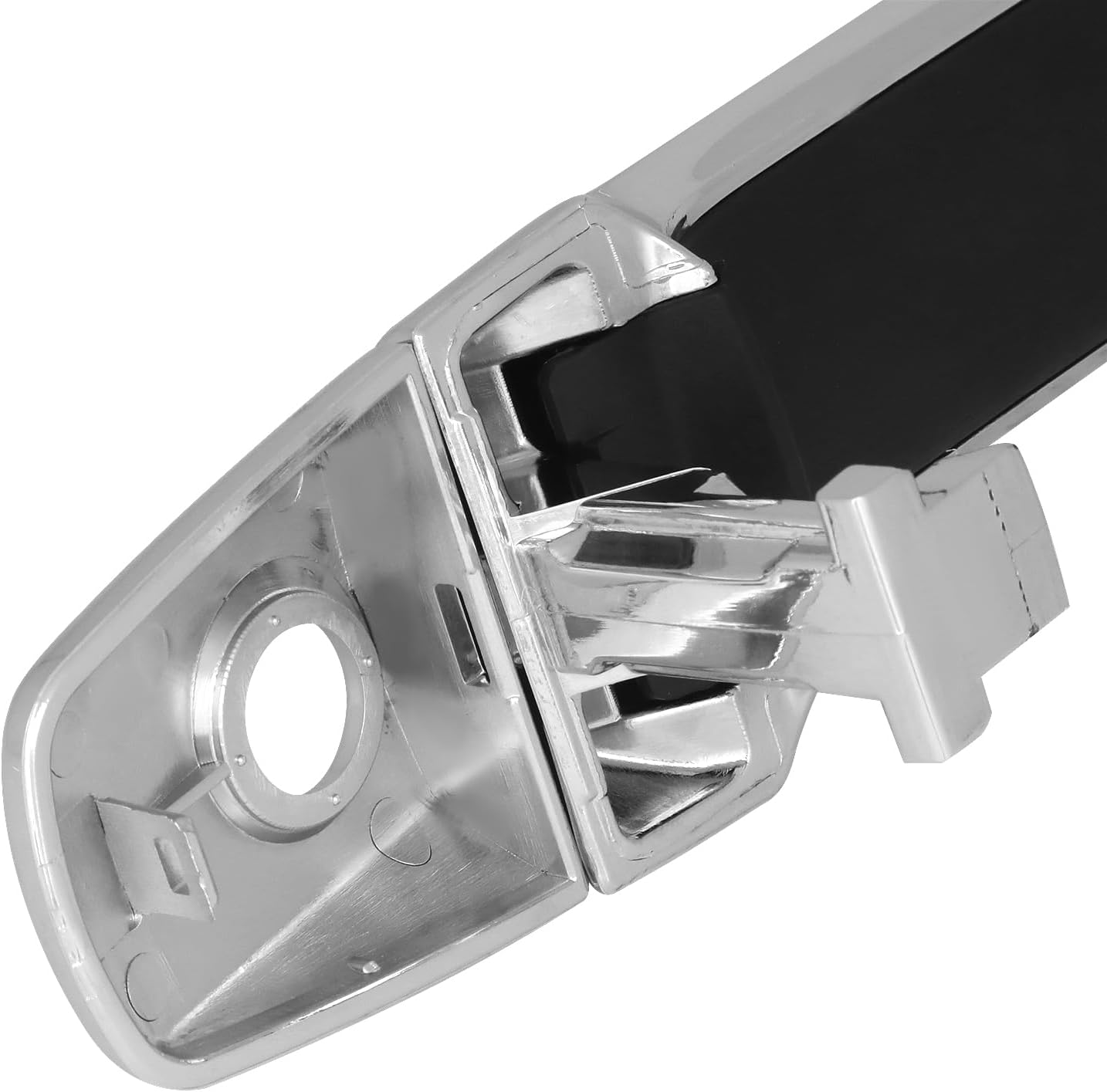 DNA MOTORING Front Driver Outer Door Handle Compatible with 03-09 GX470, 05-12 Avalon, 05-15 Tacoma, Without Passive Entry, w/Keyhole, Chrome, OEM-DHO-01526