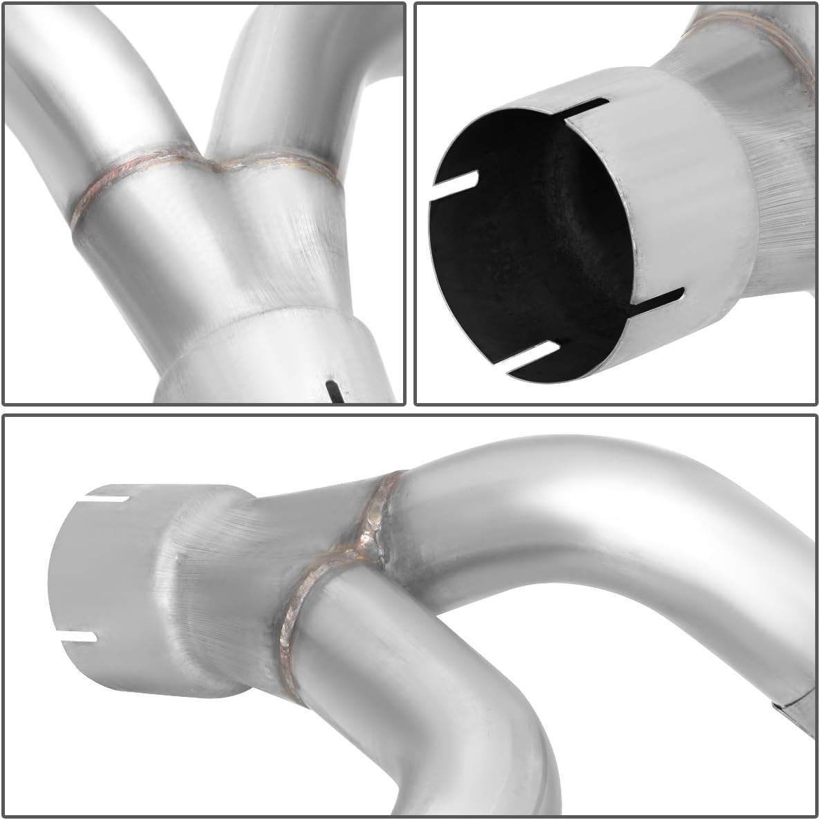 DNA MOTORING CBE-MU-CS09-53L Stainless Steel Cat Back Exhaust System [Compatible with 09-13 Chevy Silverado GMC Sierra 1500 6.2L V8 ]