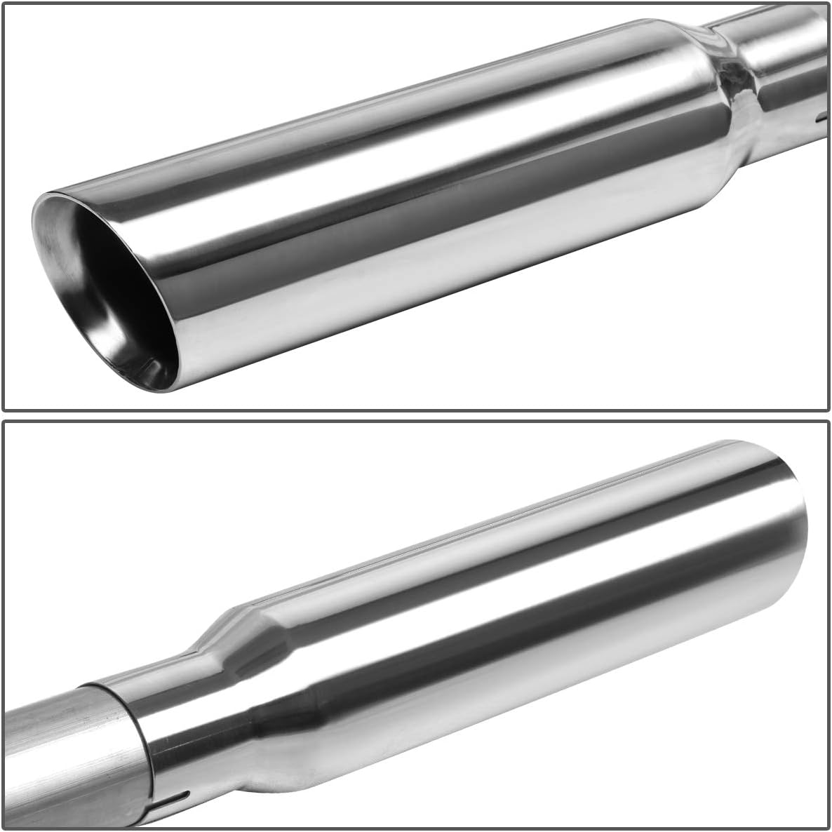 DNA MOTORING CBE-MU-CS09-53L Stainless Steel Cat Back Exhaust System [Compatible with 09-13 Chevy Silverado GMC Sierra 1500 6.2L V8 ]