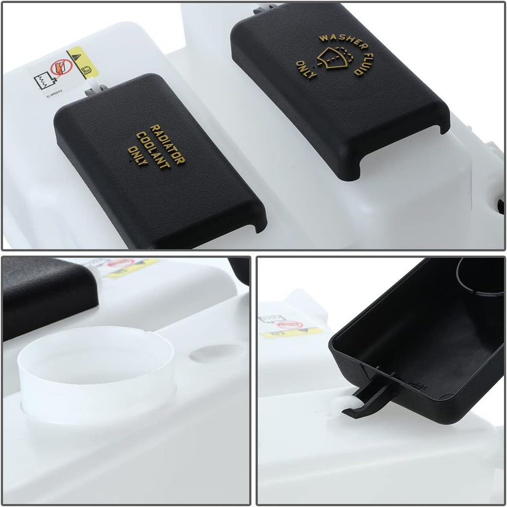 DNA MOTORING OEM-RT-FO1288168 Combination Coolant Overflow Reservoir Tank w/Caps and Hose Compatible with 01-05 Ford Explorer Sport Trac / 01-05 Ranger 2.5L 3.0L 4.0L
