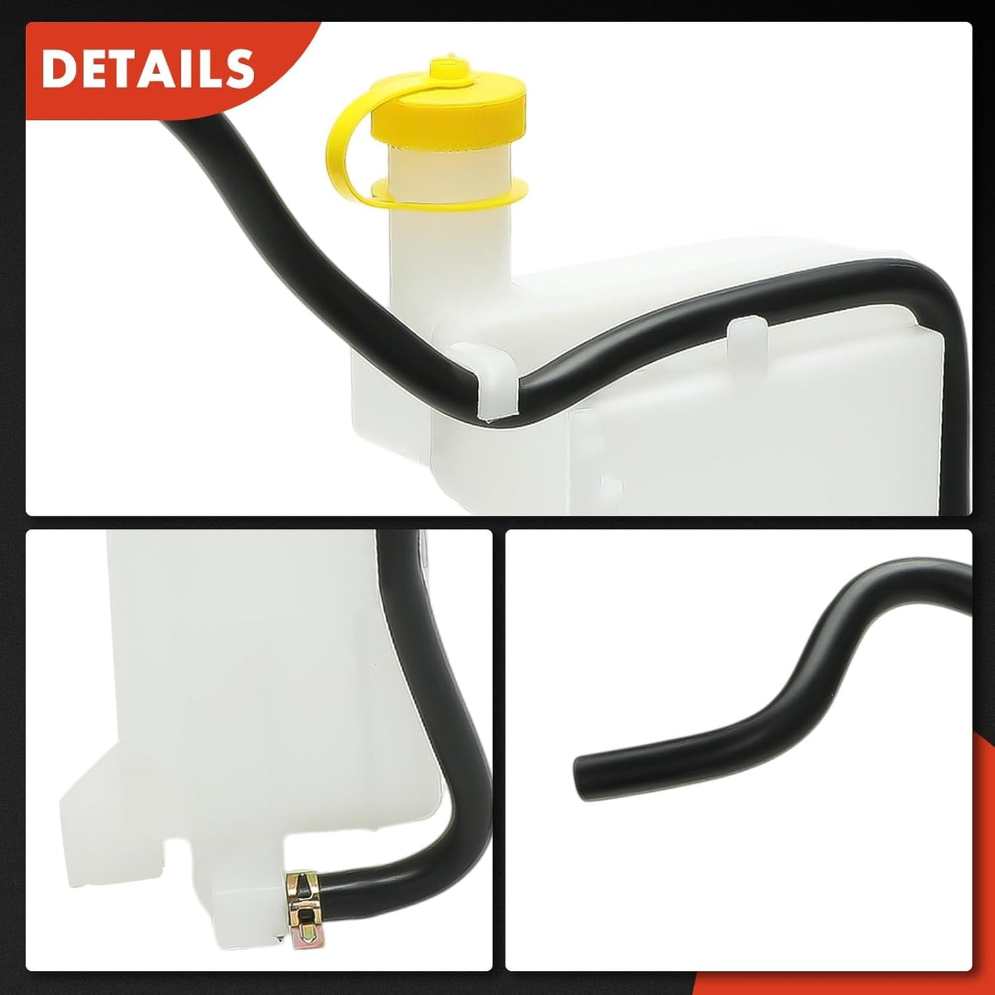 A-Premium Engine Coolant Overflow Recovery Reservoir Tank [with Cap & Tubing] Compatible with Nissan Juke 2011-2017 1.6L - Front Side