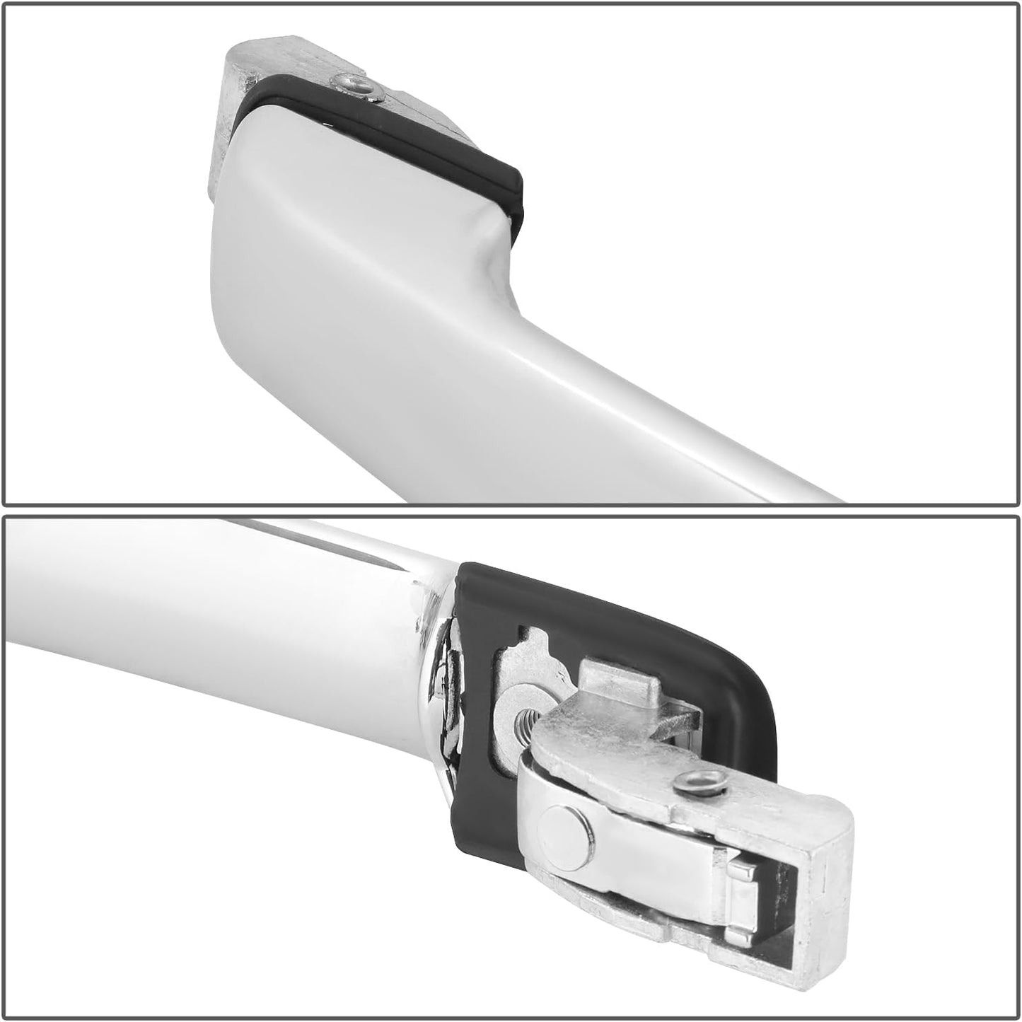 DNA MOTORING Rear Left Outer Door Handle Compatible with 01-06 Acura MDX, Chrome, OEM-DHO-01035