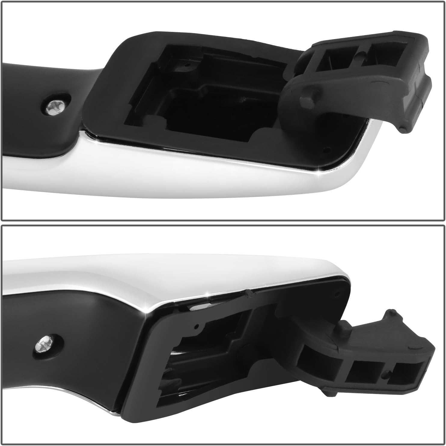 DNA MOTORING Rear Left Outer Door Handle Compatible with 14-19 Kia Soul, Chrome, OEM-DHO-01287