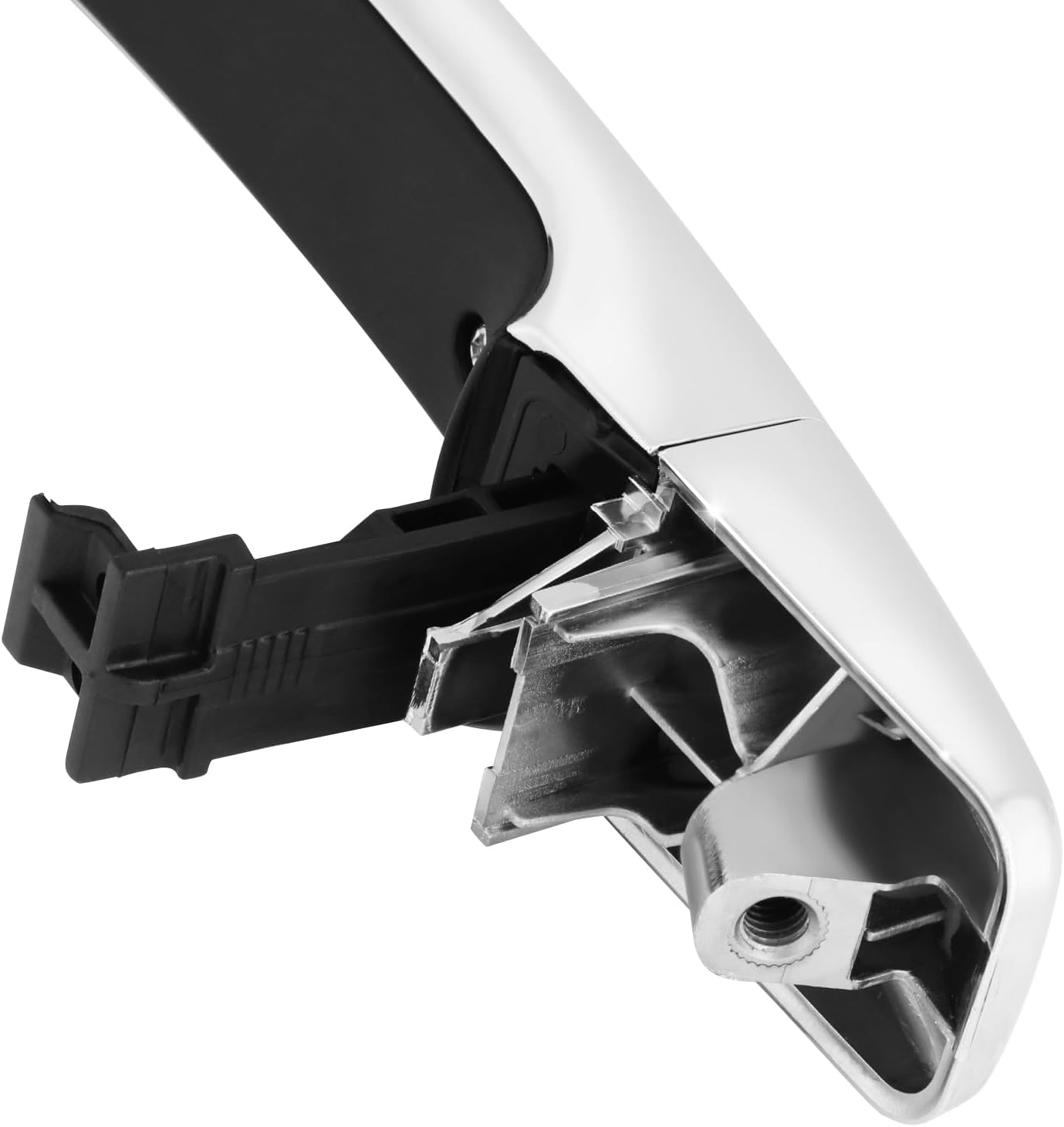 DNA MOTORING Front Right Outer Door Handle Compatible with 14-19 Kia Soul, w/o Keyhole, Chrome, OEM-DHO-01286