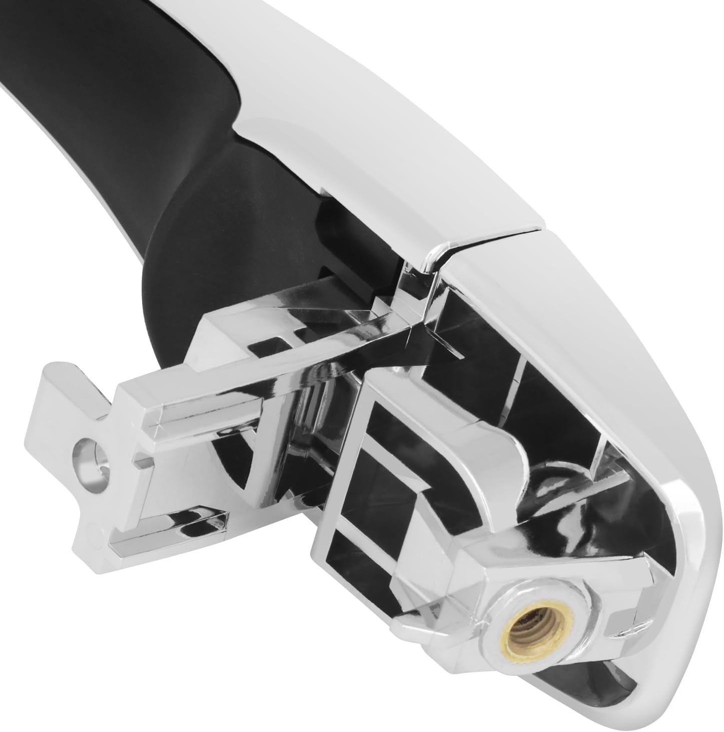 DNA MOTORING Front Right Outer Door Handle Compatible with 13-18 Nissan Altima Sedan / 13-19 Pathfinder, w/Smart Entry, Chrome, OEM-DHO-01347