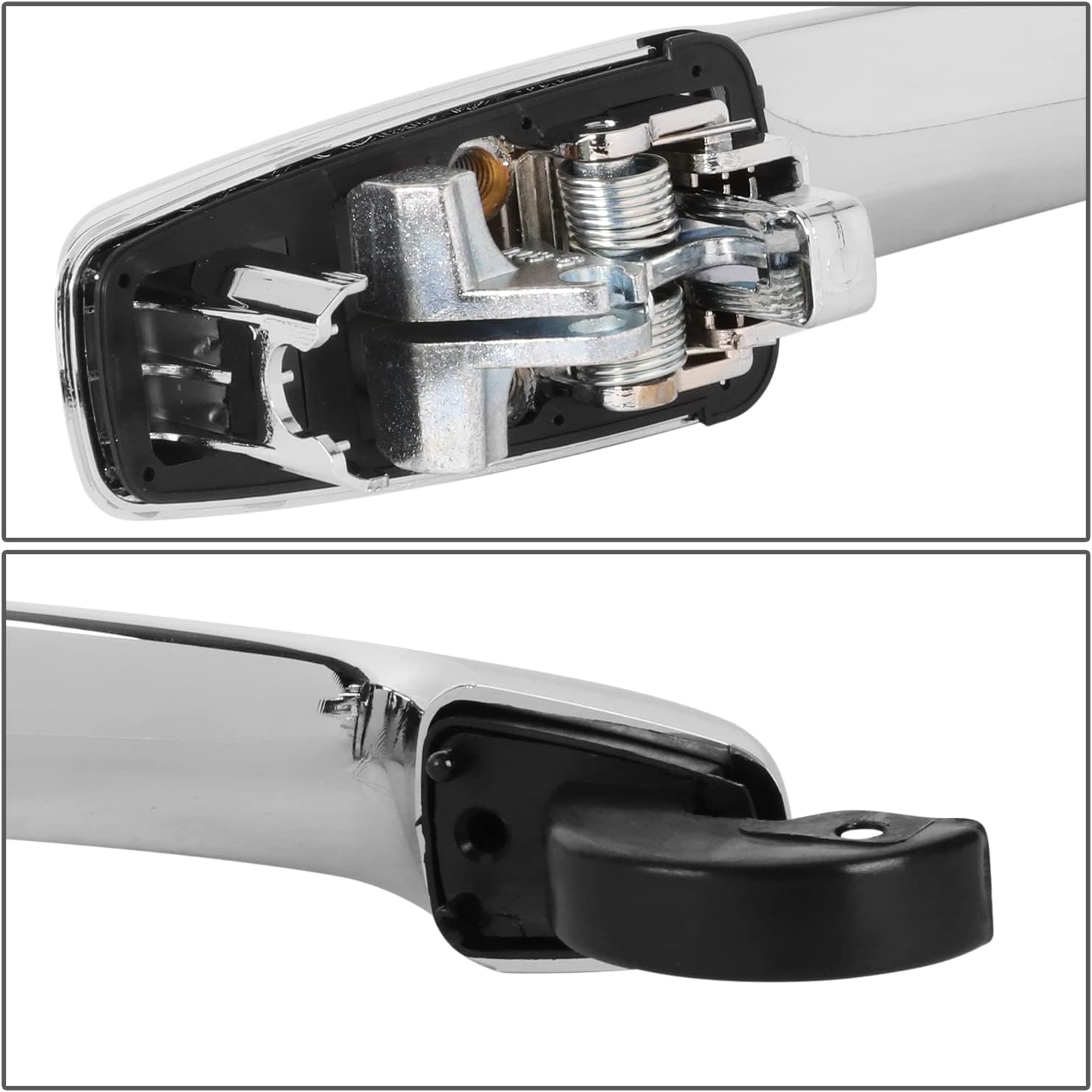 DNA MOTORING OEM-DHO-00650 Rear Left/Right Side Door Pull Handle Compatible with 08-10 Chrysler Town & Country/Compatible with 08-10 Dodge Grand Caravan, Chrome