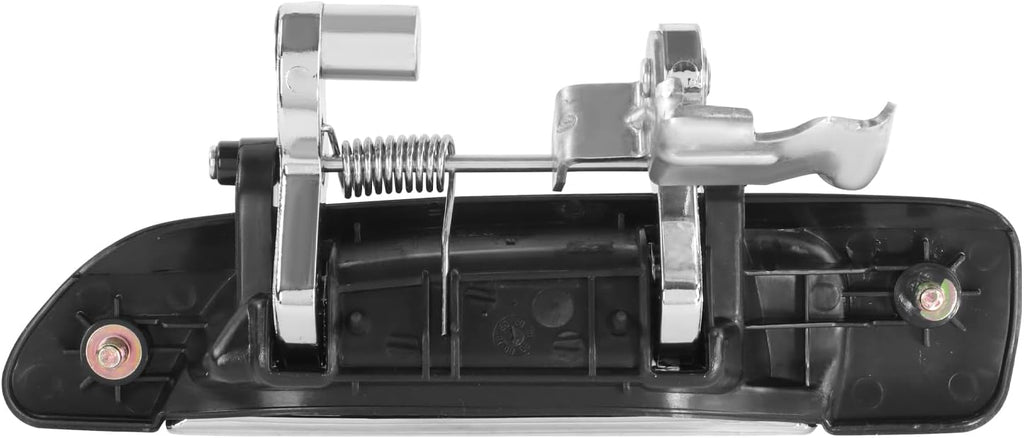 DNA MOTORING Rear Right Outer Door Handle Compatible with 01-05 Honda Civic Sedan, Black/Chrome, OEM-DHO-01057