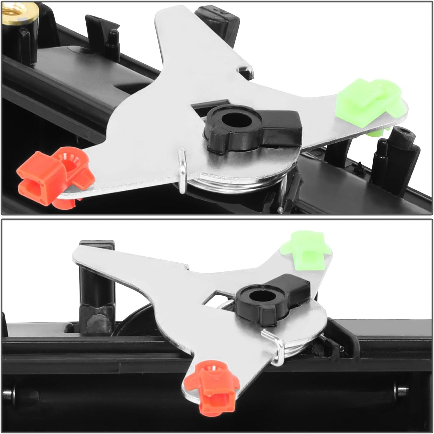 DNA MOTORING Rear Outer Tail Gate Handle Compatible with 09-15 Toyota Tacoma,w/Camera Hole,Textured Black, OEM-THO-00180