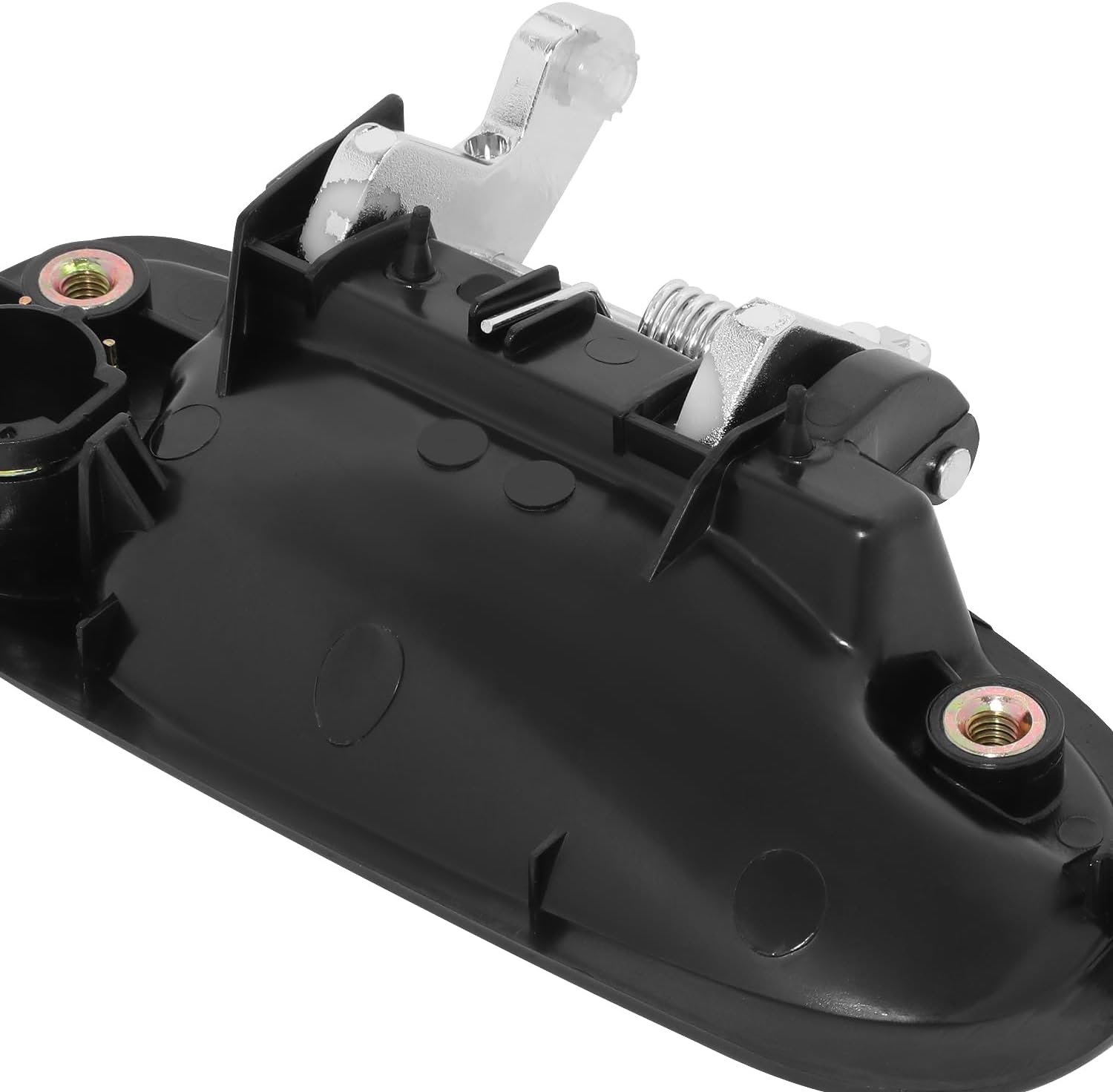 DNA MOTORING Front Left Outer Door Handle Compatible with 96-00 Honda Civic Sedan, W/Key Hole, Black/Chrome Lever, OEM-DHO-01069, 72180S01A01