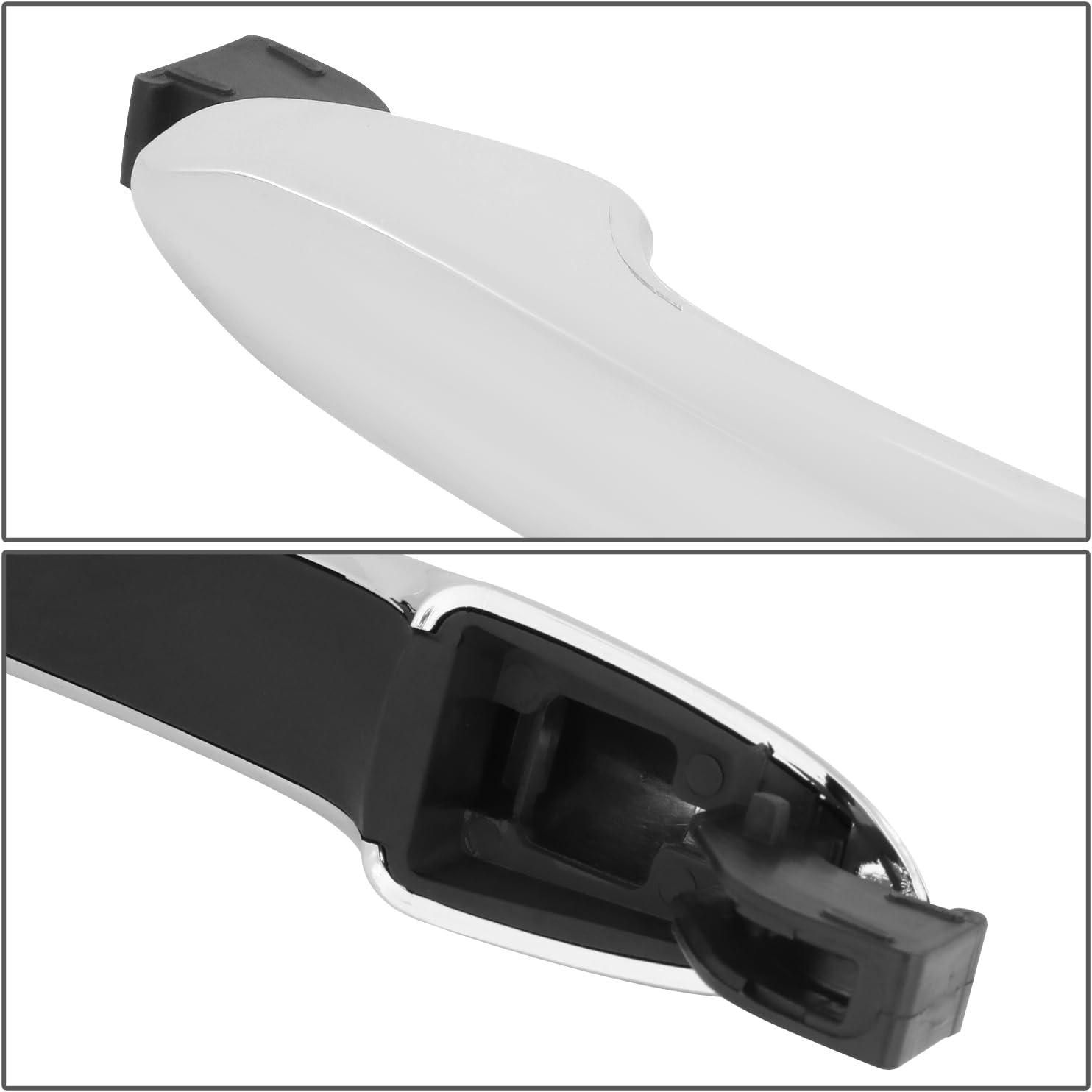 DNA MOTORING Manija de puerta exterior trasera izquierda/derecha compatible con Hyundai Sonata 06-08, cromo, OEM-DHO-01181