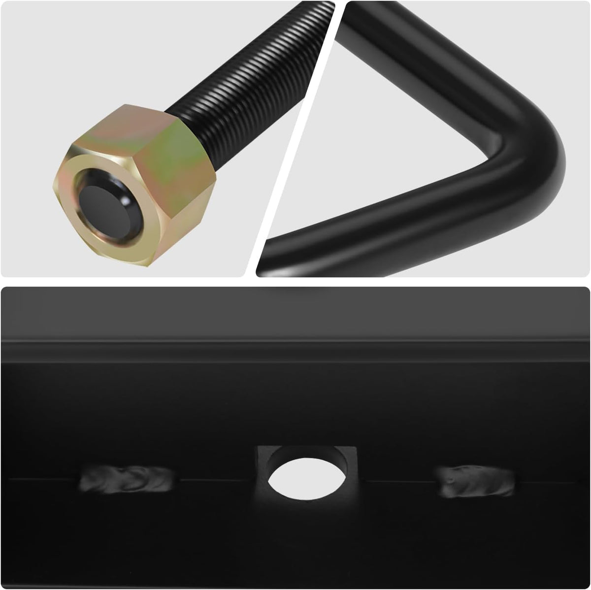 J2 Engineering Leaf Spring Lift Block Leveling Kit Compatible With ChevyGMC Silverado Sierra 1500 1999-2024,3" Lift, J2-LK-CH-R-003-BK