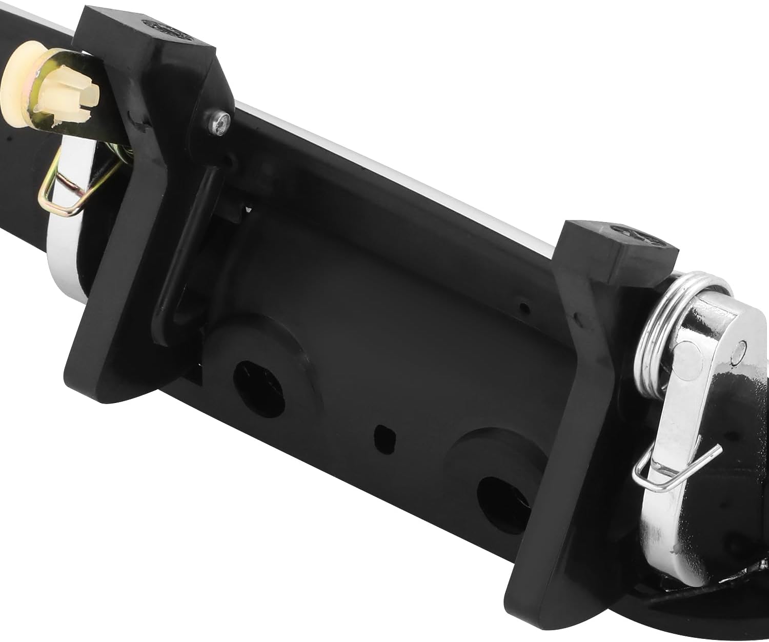 DNA MOTORING Rear Left Side Outer Door Handle Compatible with 92-11 Crown Victoria, Chrome/Black,OEM-DHO-00796, 6W7Z5426605A, FO1520101