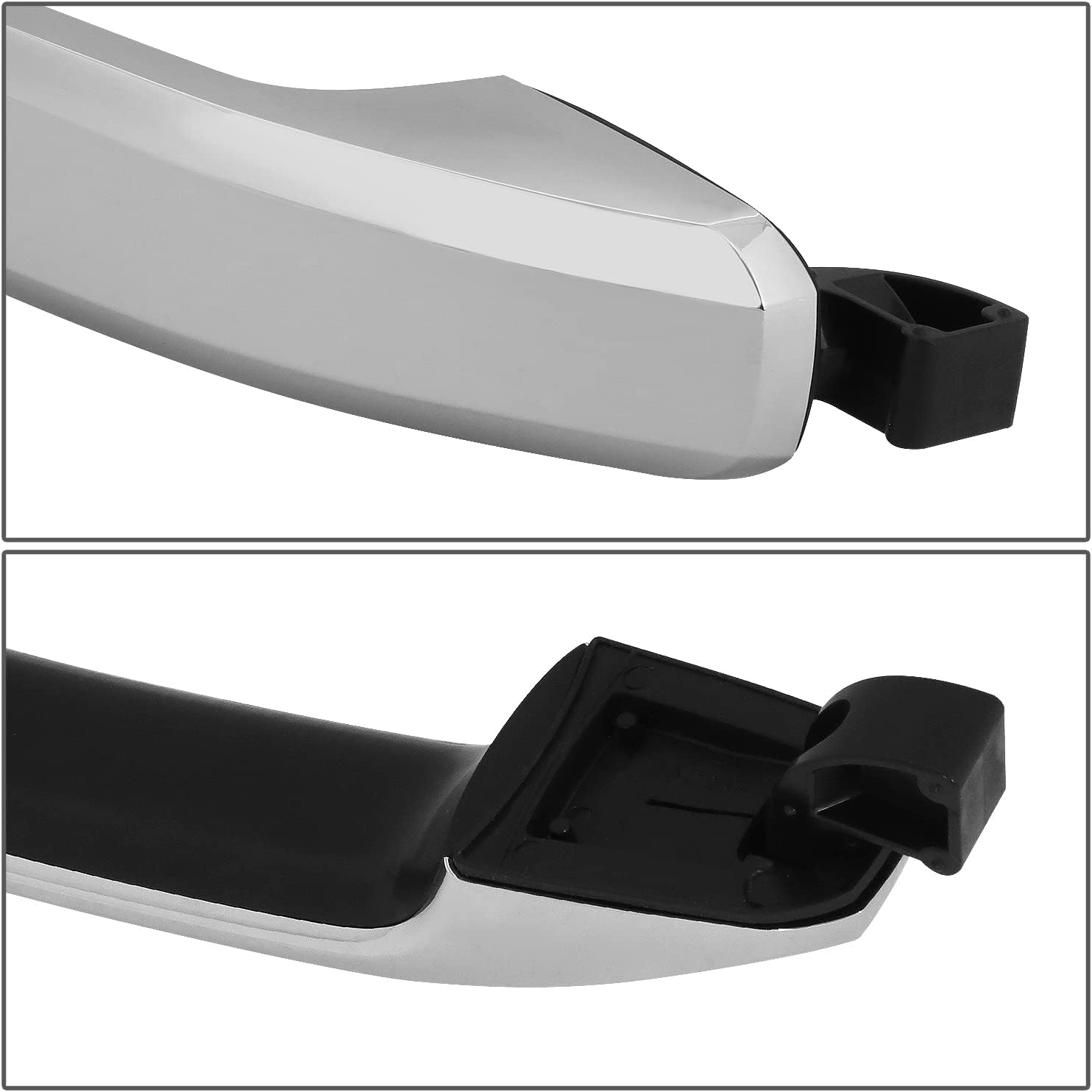 DNA MOTORING OEM-DHO-00484 Rear Left/Right Side Door Pull Handle Compatible with 2014-2018 Silverado/Sierra 1500 Crew Cab, Chrome