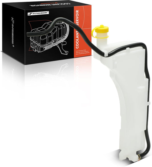 A-Premium Engine Coolant Overflow Recovery Reservoir Tank [with Cap & Tubing] Compatible with Nissan Juke 2011-2017 1.6L - Front Side