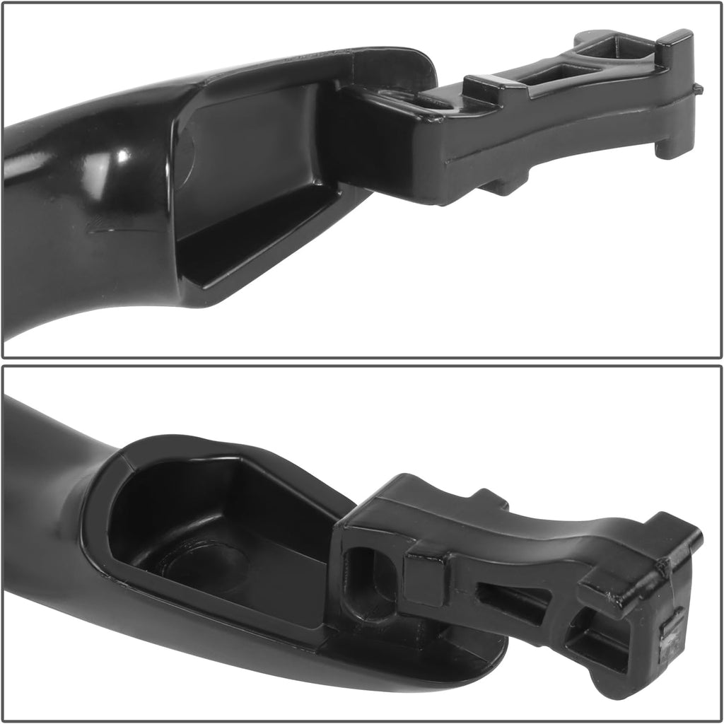 DNA MOTORING Front Driver Outer Door Handle Compatible with 03-09 Lexus GX470, 03-09 4Runner, 05-15 Tacoma, w/Keyhole, Black, OEM-DHO-01487